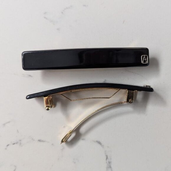 Alexandre de Paris Black Barrette   3"L by 1/2" Wide  Used - Picture 1 of 1